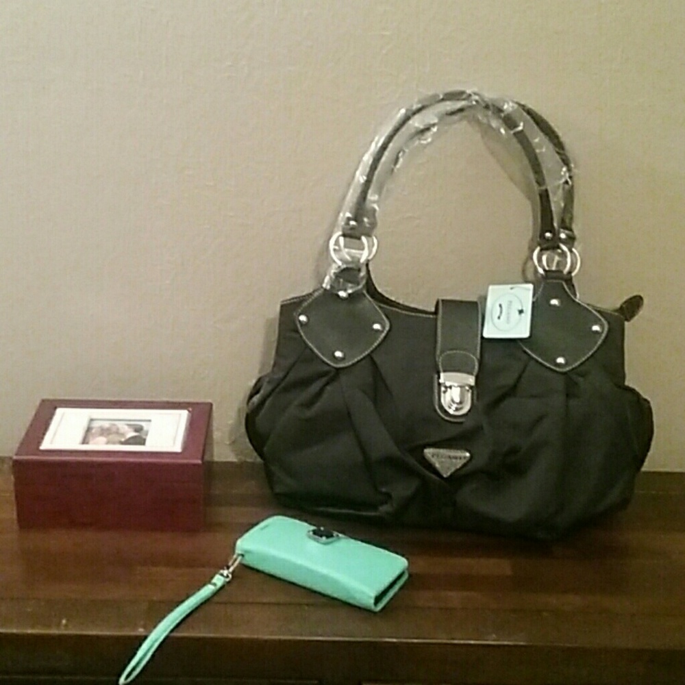 Black Nylon Shoulder Bag